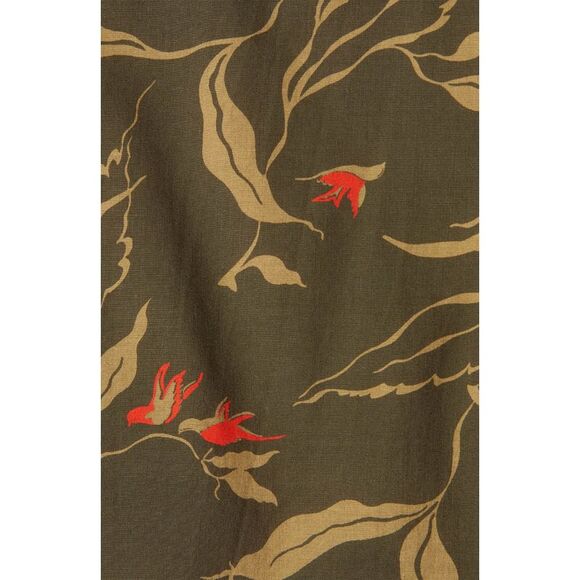 Rag & Bone Mens Army Floral Flight Shirt Jacket Large Green - Picture 5 of 6